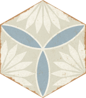 Керамогранит Ennface Pattern Kaleidoscope Blue Matt 22x25 см