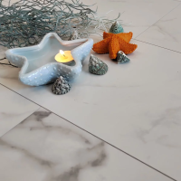 MSPC Ламинат 8 мм Stone Floor Бело-Серый Мрамор 2820-4 MP 1220х234 мм