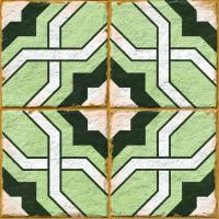 Керамогранит Ennface Pattern Morocco Green Matt 20x20 см