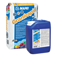 Цементный клей двухкомпонентный Mapei Granirapid Белый 22,5 кг (Компонент А)