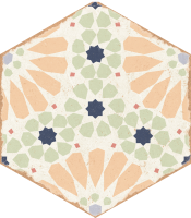 Керамогранит Ennface Pattern Kaleidoscope Green Matt 22x25 см