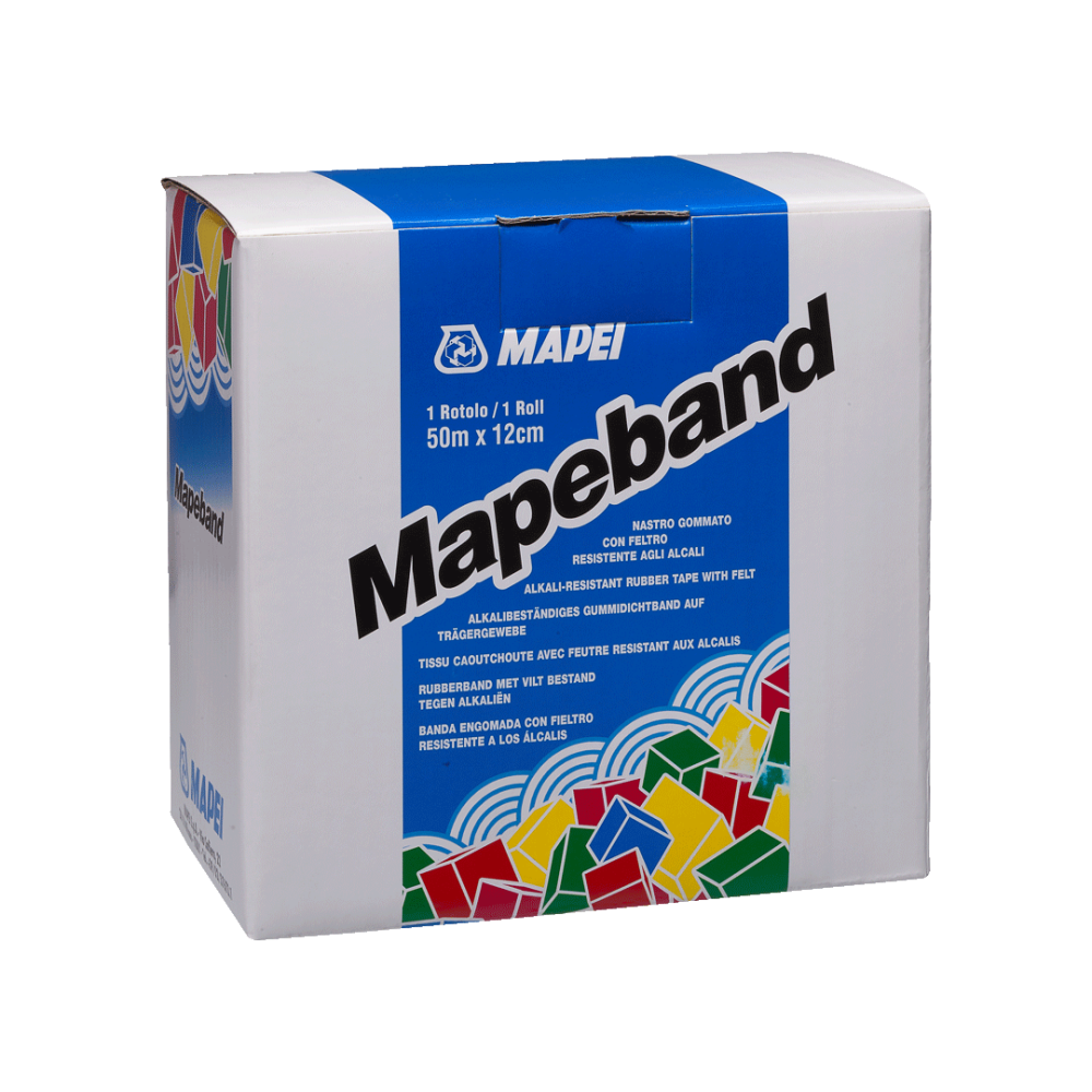 Прорезиненная гидроизоляционная лента с щелочестойкой тканью Mapei Мапебанд / Mapeband H12 10 м
