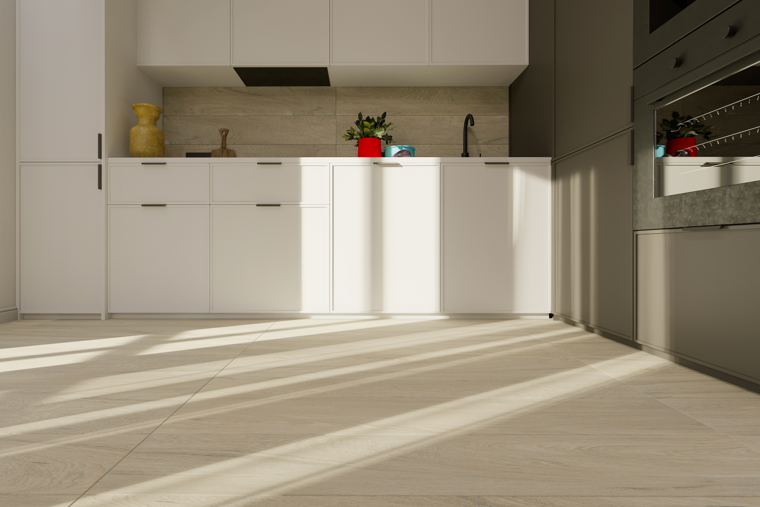 Фото Керамогранит Ennface Wood Oakland Greige Matt Relieff 20x120 см крупным планом — купить в Краснодаре в салоне МАКСАНН