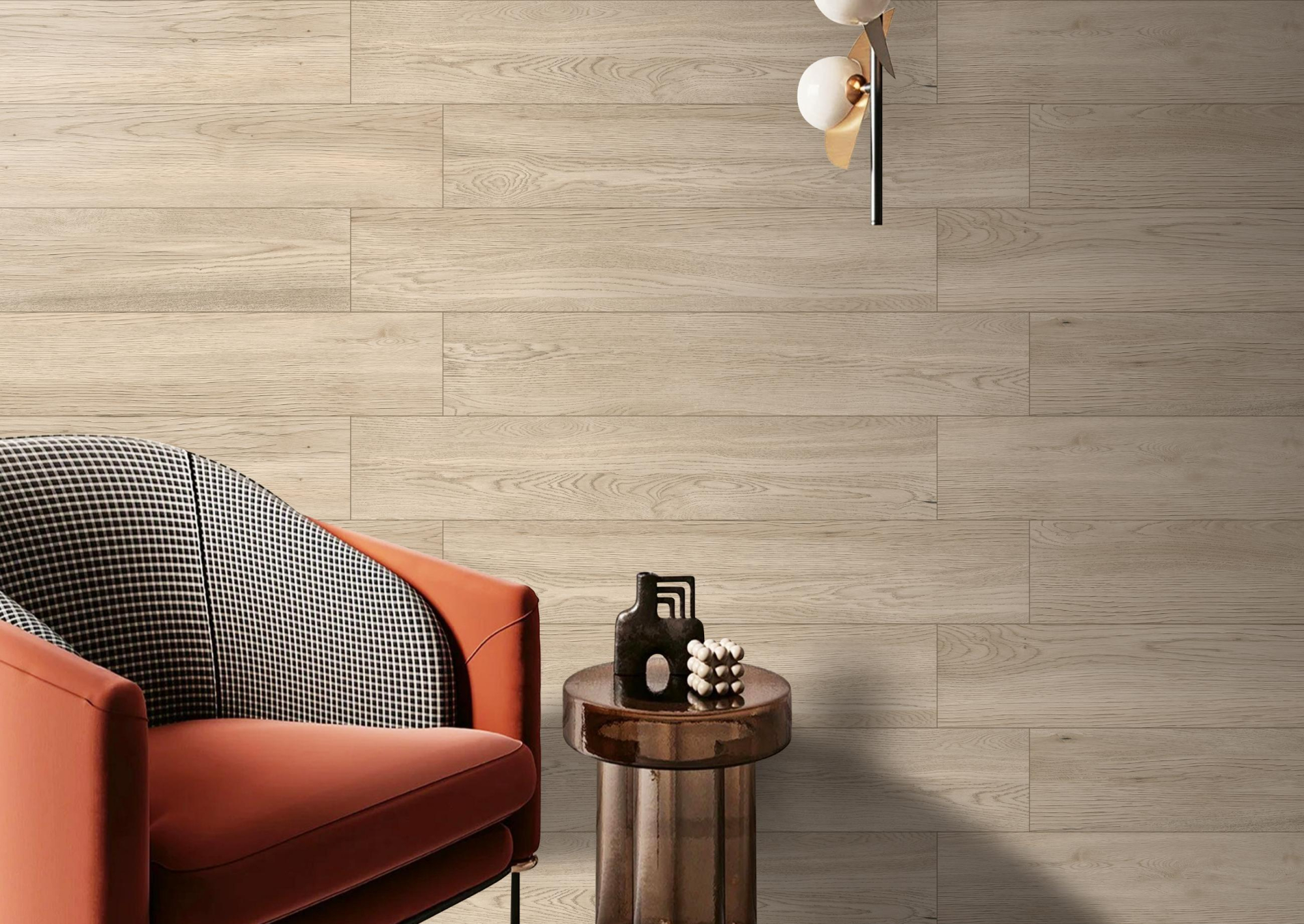 Керамогранит Ennface Wood Grove Golden Matt Relief 20x120 см