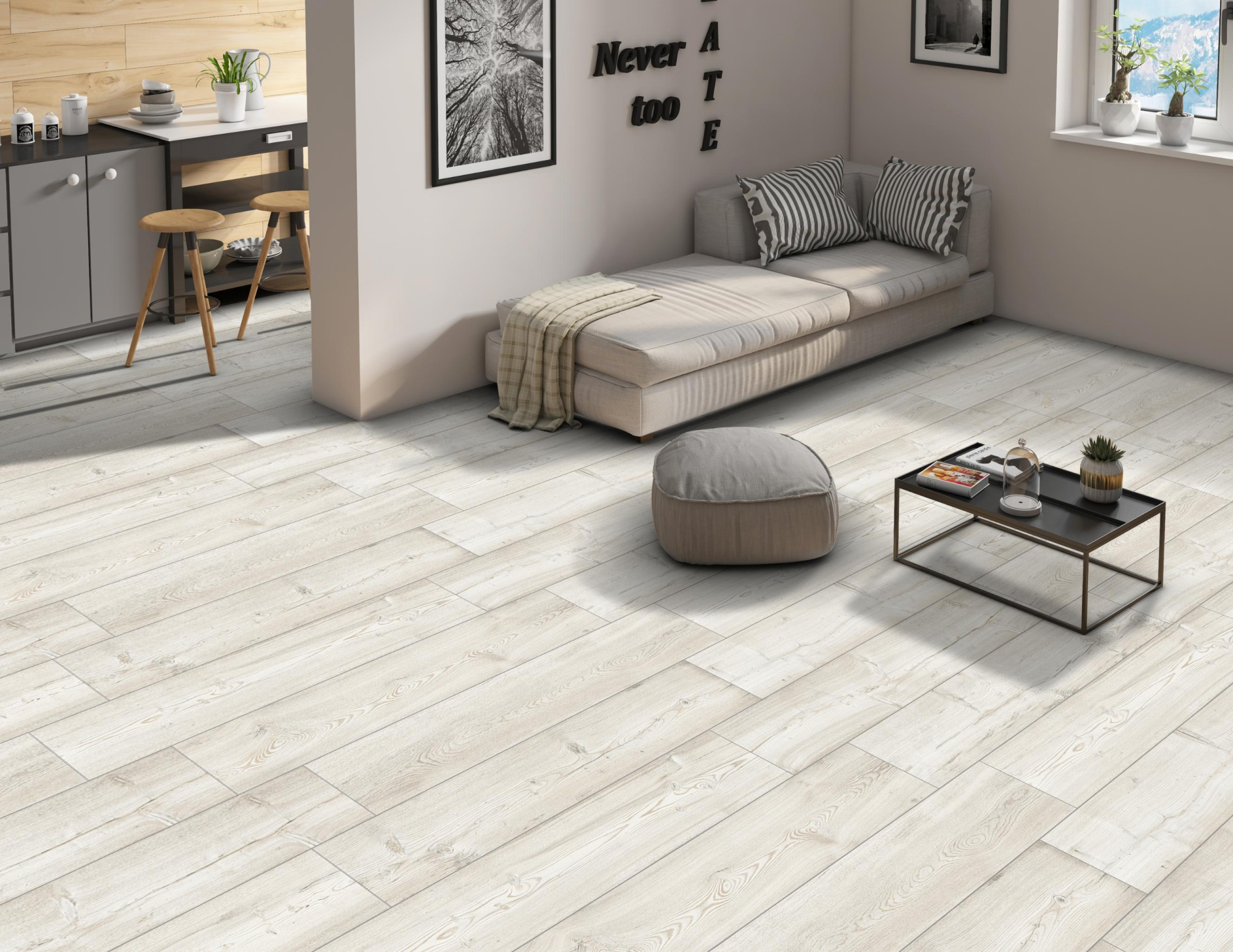 Керамогранит Ennface Wood Glacier Natural Matt 20x120 см