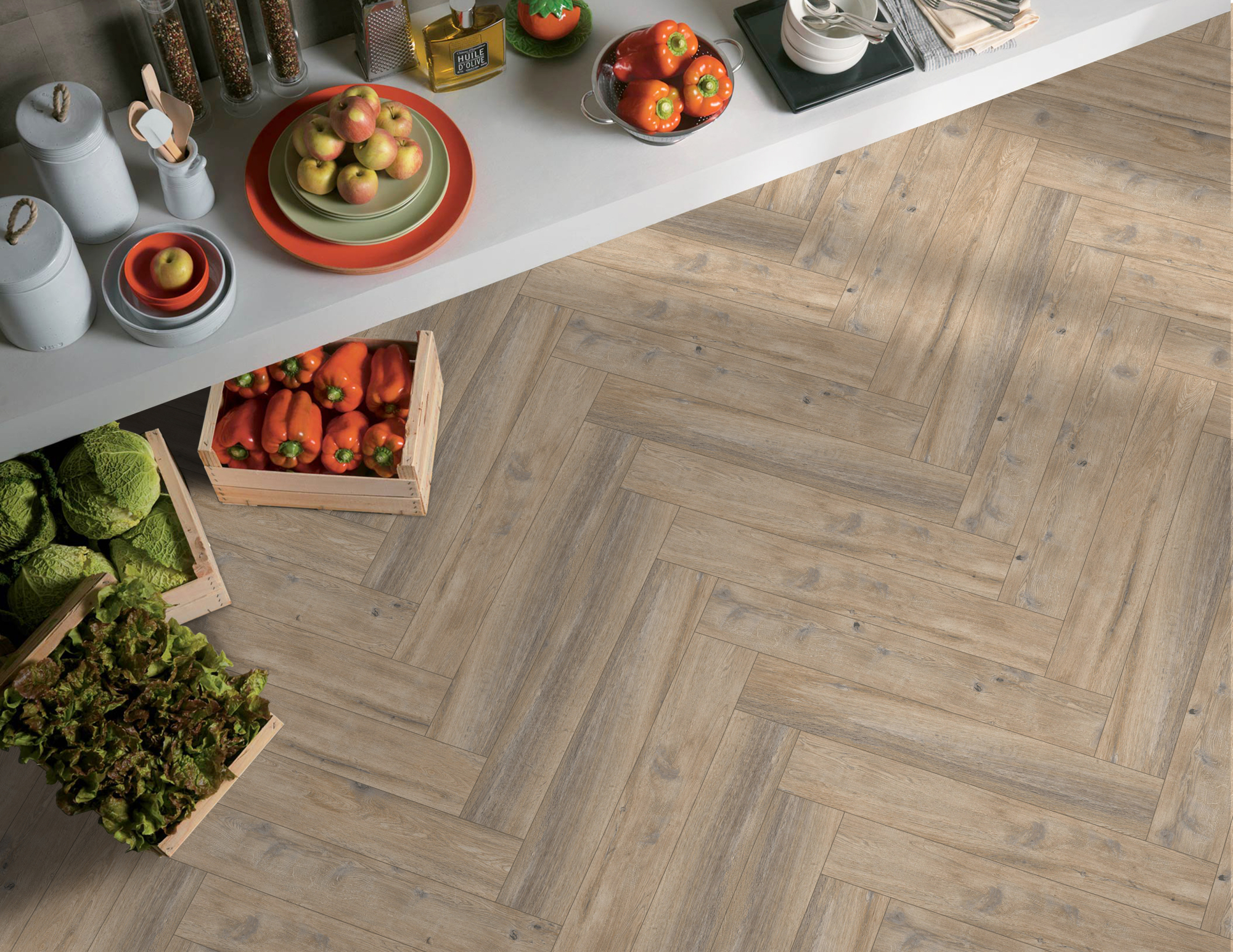 Керамогранит Ennface Wood Grove Beige Matt Relief 20x120 см