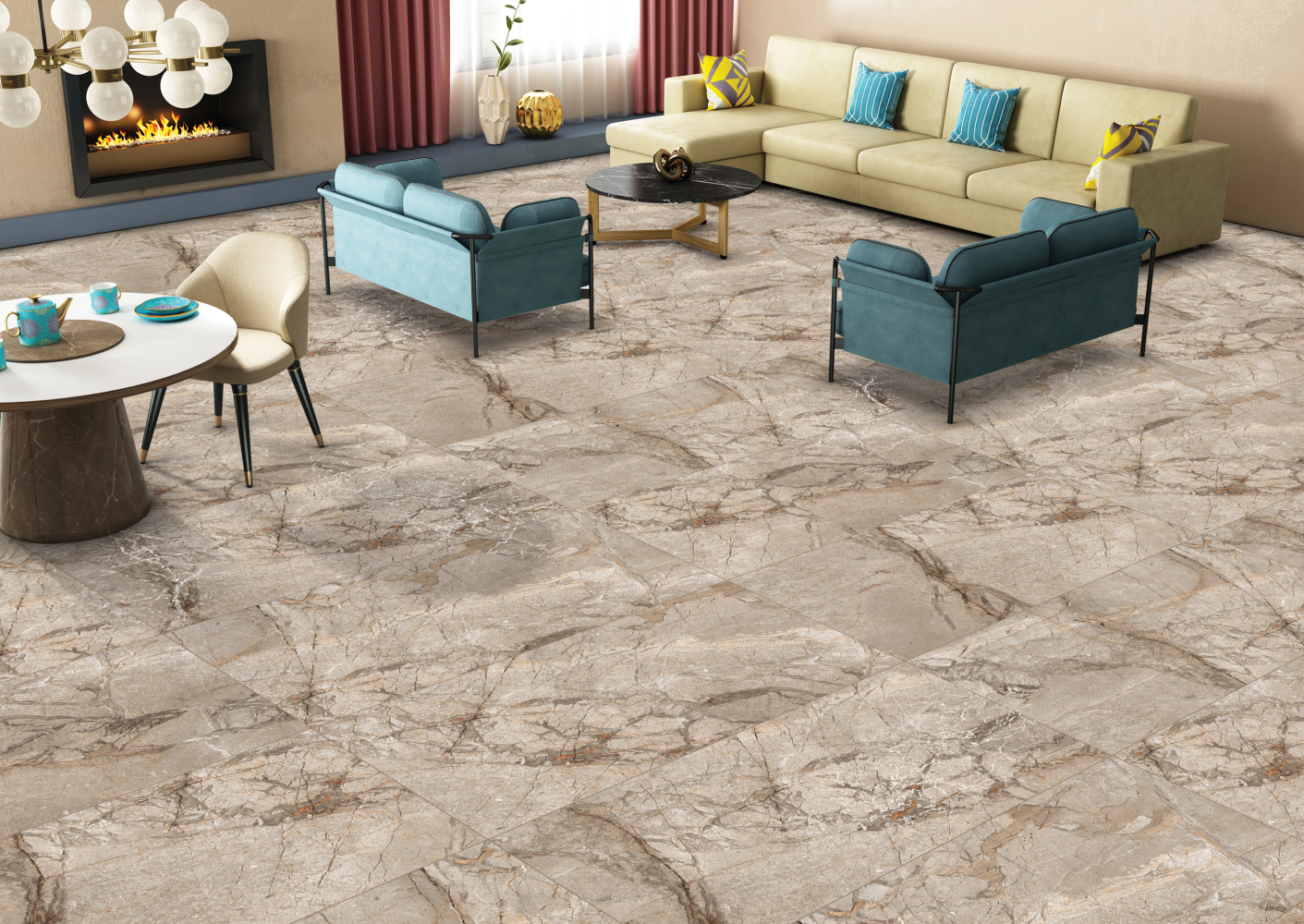 Фото Керамогранит Ennface Stone Kalahari Carving 60x120 см крупным планом — купить в Краснодаре в салоне МАКСАНН