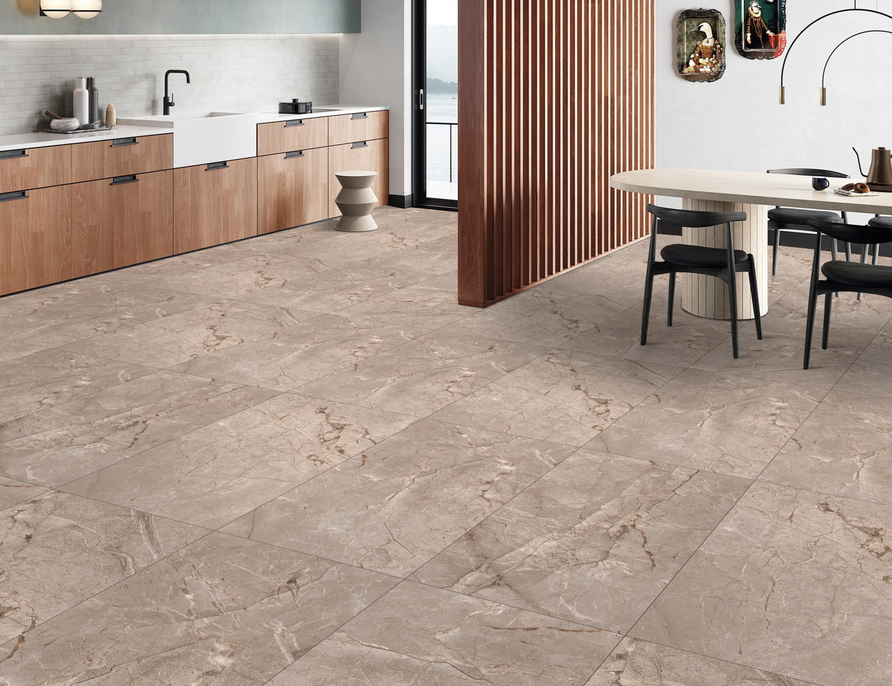Фото Керамогранит Ennface Stone Fantasy Moca Matt 60x120 см крупным планом — купить в Краснодаре в салоне МАКСАНН