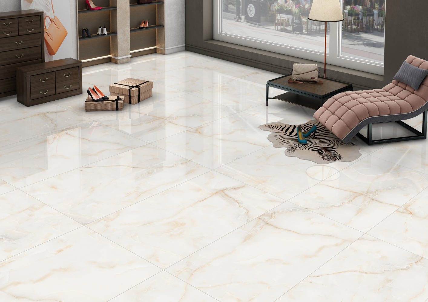 Фото Керамогранит Ennface Onix Onice Avorio Glossy 60x120 см крупным планом — купить в Краснодаре в салоне МАКСАНН