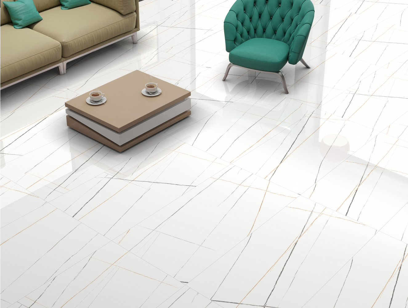 Фото Керамогранит Ennface Marble Sahara Bianco Glossy 60x120 см крупным планом — купить в Краснодаре в салоне МАКСАНН
