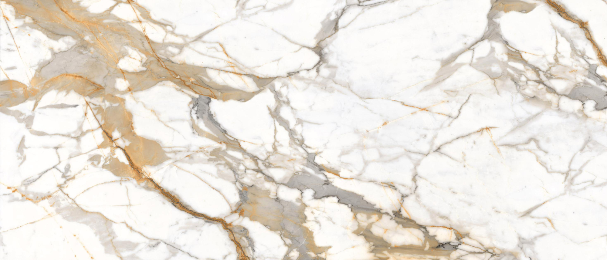 Фото Керамогранит Ennface Large Calacatta Oro Full Lappato 120х280 см крупным планом — купить в Краснодаре в салоне МАКСАНН
