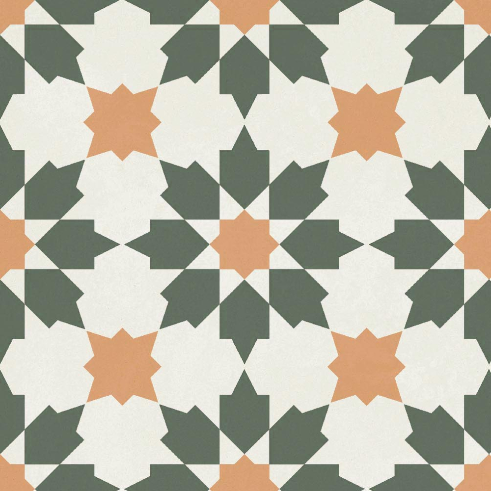 Керамогранит Ennface Pattern Maraya Green Matt 20x20 см