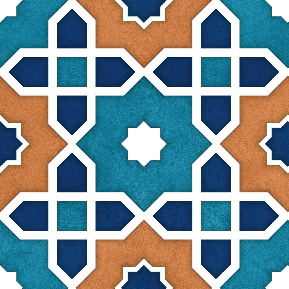 Керамогранит Ennface Pattern Tantora Blue Matt 20x20 см