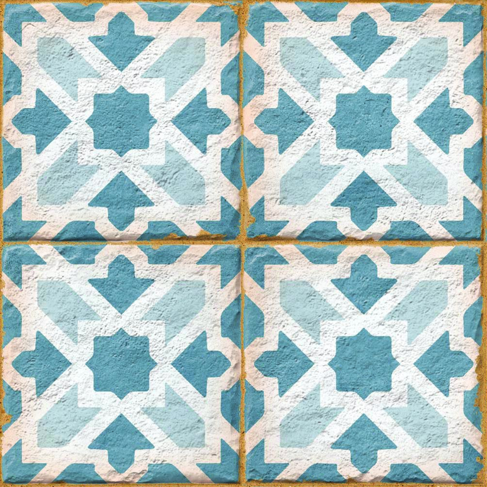 Керамогранит Ennface Pattern Morocco Azure Matt 20x20 см