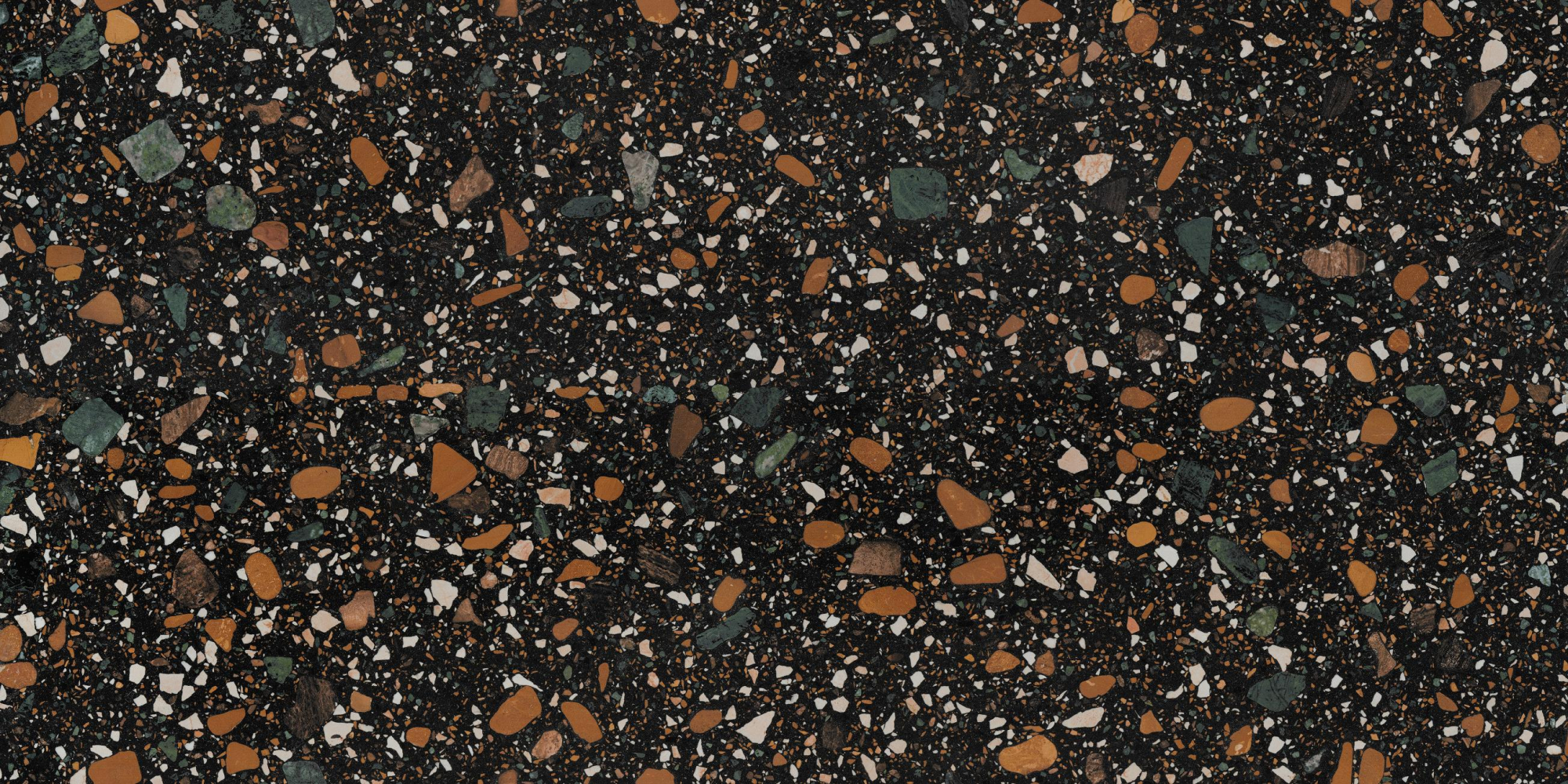Фото Керамогранит Ennface Large Terrazzo Black Matt 80x160 см крупным планом — купить в Краснодаре в салоне МАКСАНН