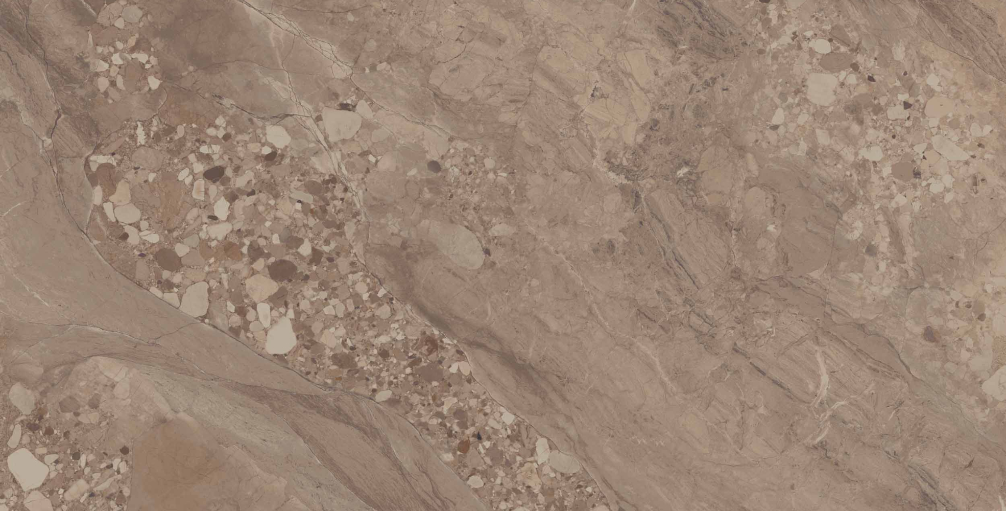 Фото Керамогранит Ametis by Estima OM03 Oceanmist Brown Lux 60x120 см крупным планом — купить в Краснодаре в салоне МАКСАНН