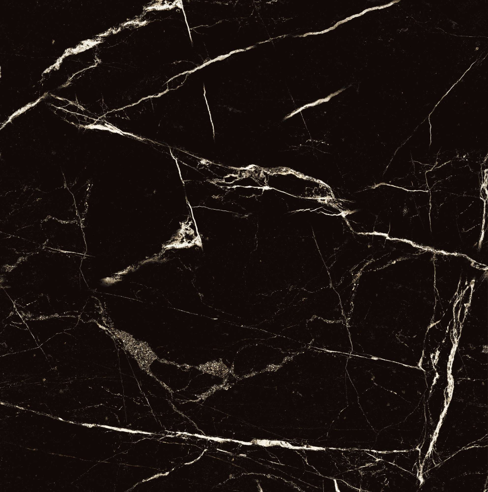 Фото Керамогранит Arcadia Ceramica High Gloss Black Spinder 60х60 см крупным планом — купить в Краснодаре в салоне МАКСАНН