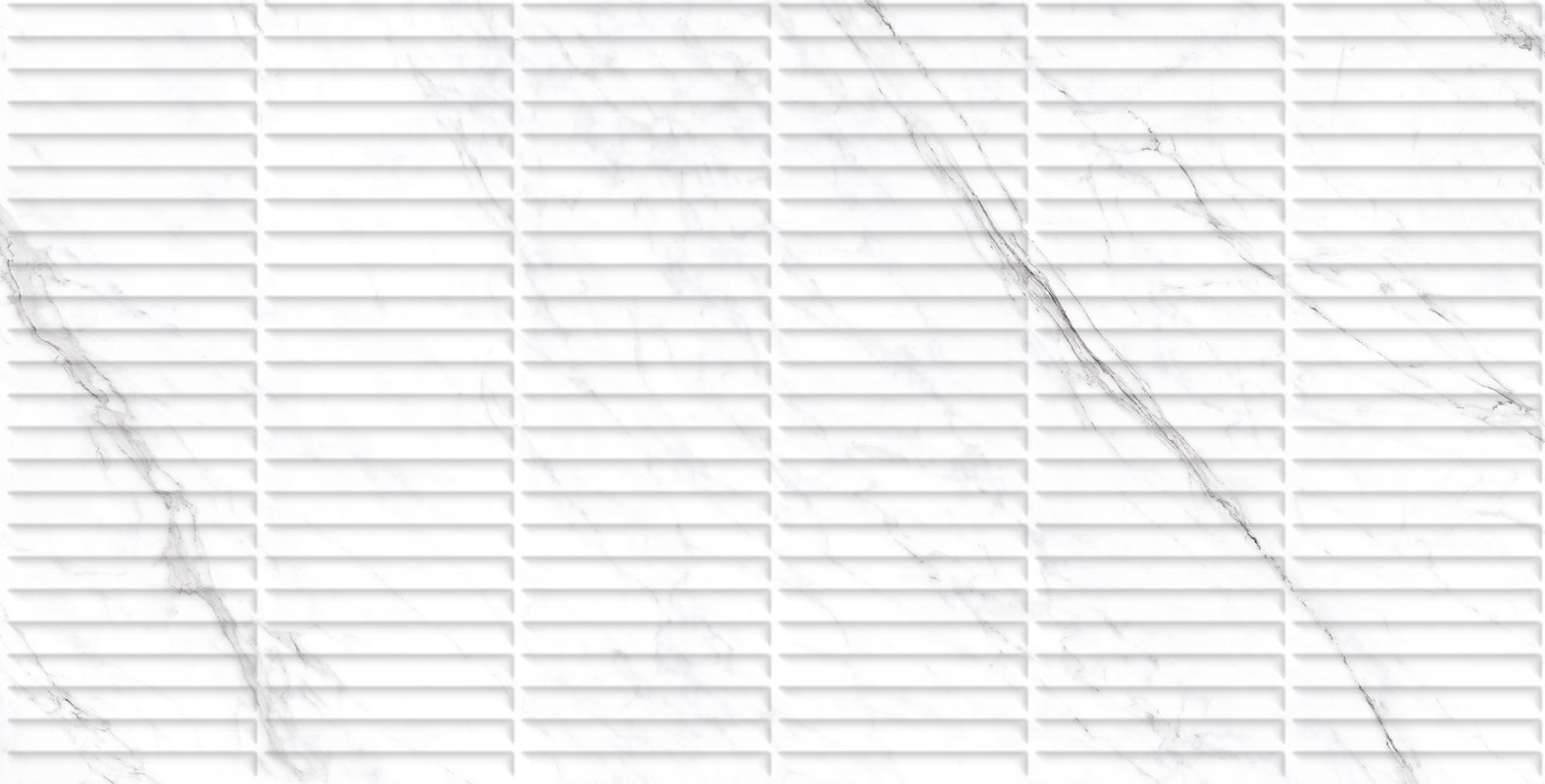Фото Керамогранит Creanza Carving Pro Punch Coralina White Decor 60х120 см крупным планом — купить в Краснодаре в салоне МАКСАНН