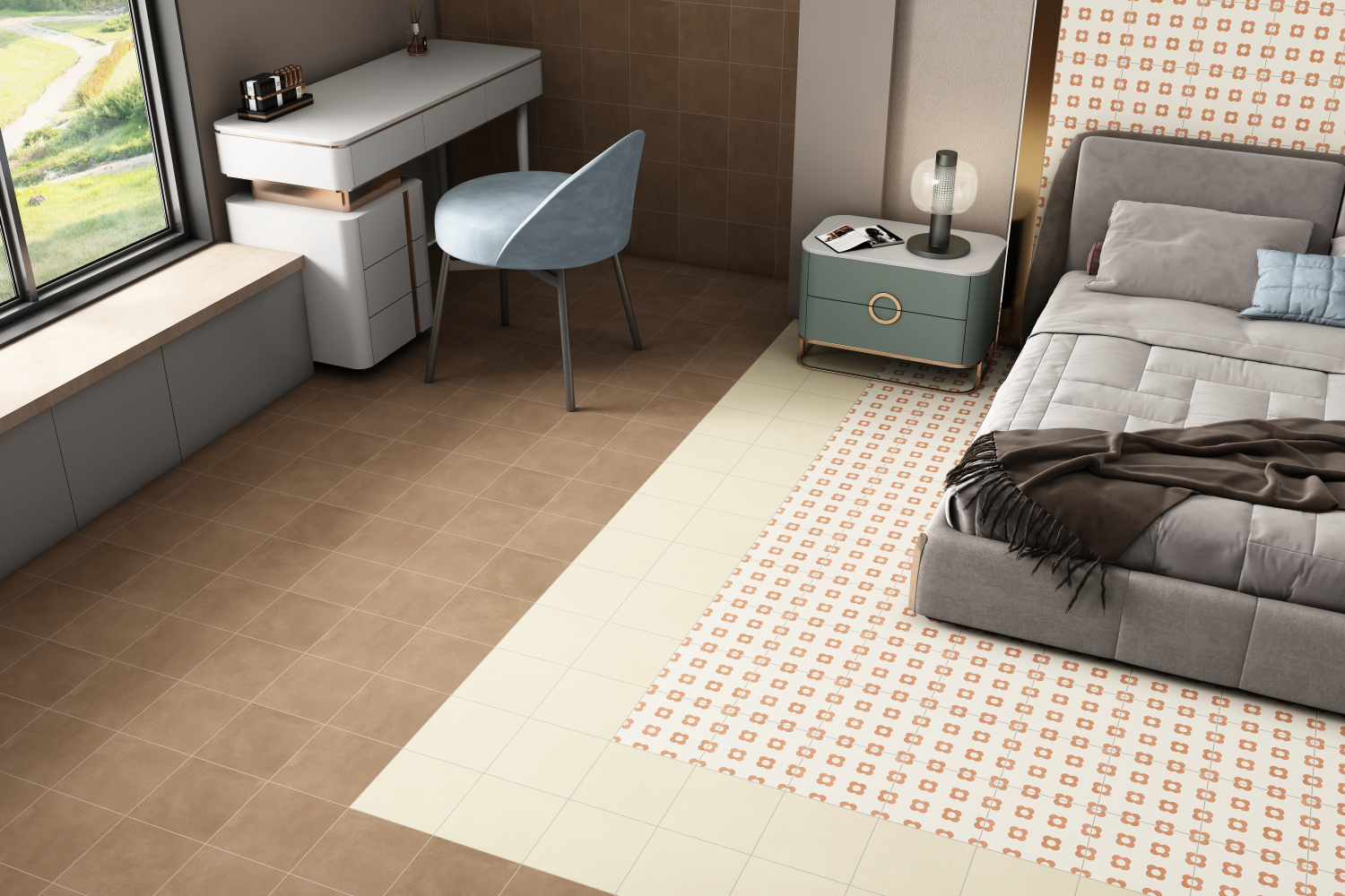 Фото Керамогранит Ennface Pattern Levels Wave Matt 20x20 см крупным планом — купить в Краснодаре в салоне МАКСАНН