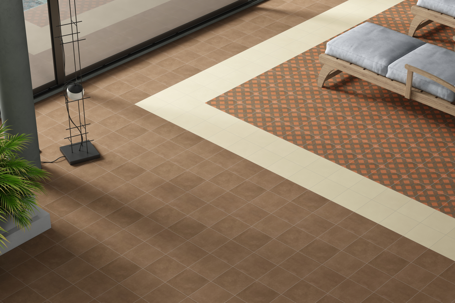 Фото Керамогранит Ennface Pattern Levels Miramar Matt 20x20 см крупным планом — купить в Краснодаре в салоне МАКСАНН