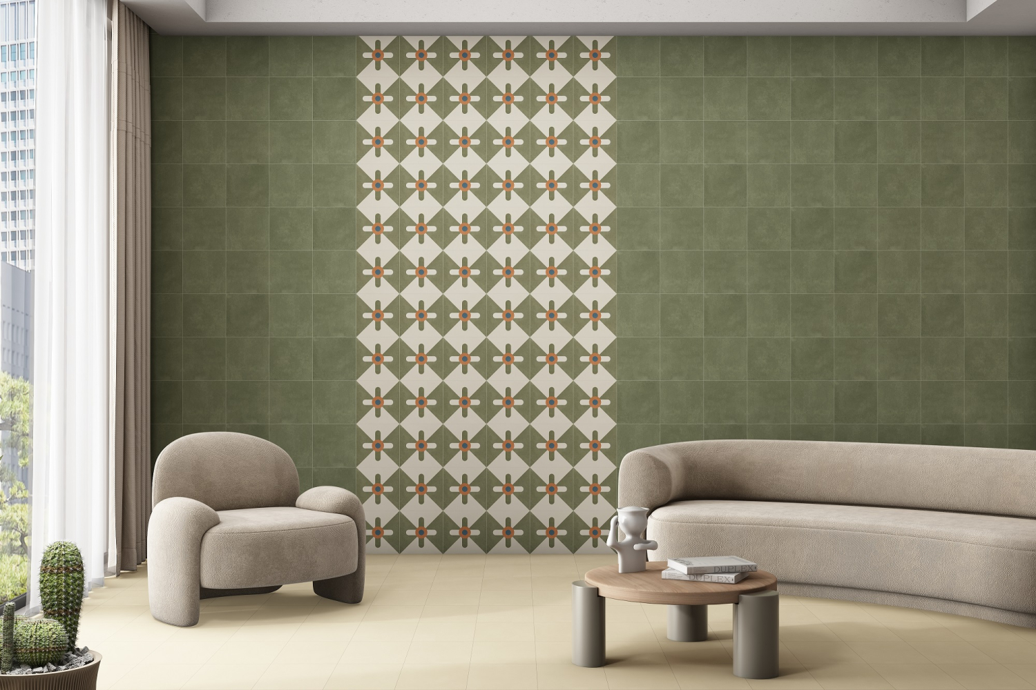 Фото Керамогранит Ennface Pattern Levels Havana Matt 20x20 см крупным планом — купить в Краснодаре в салоне МАКСАНН