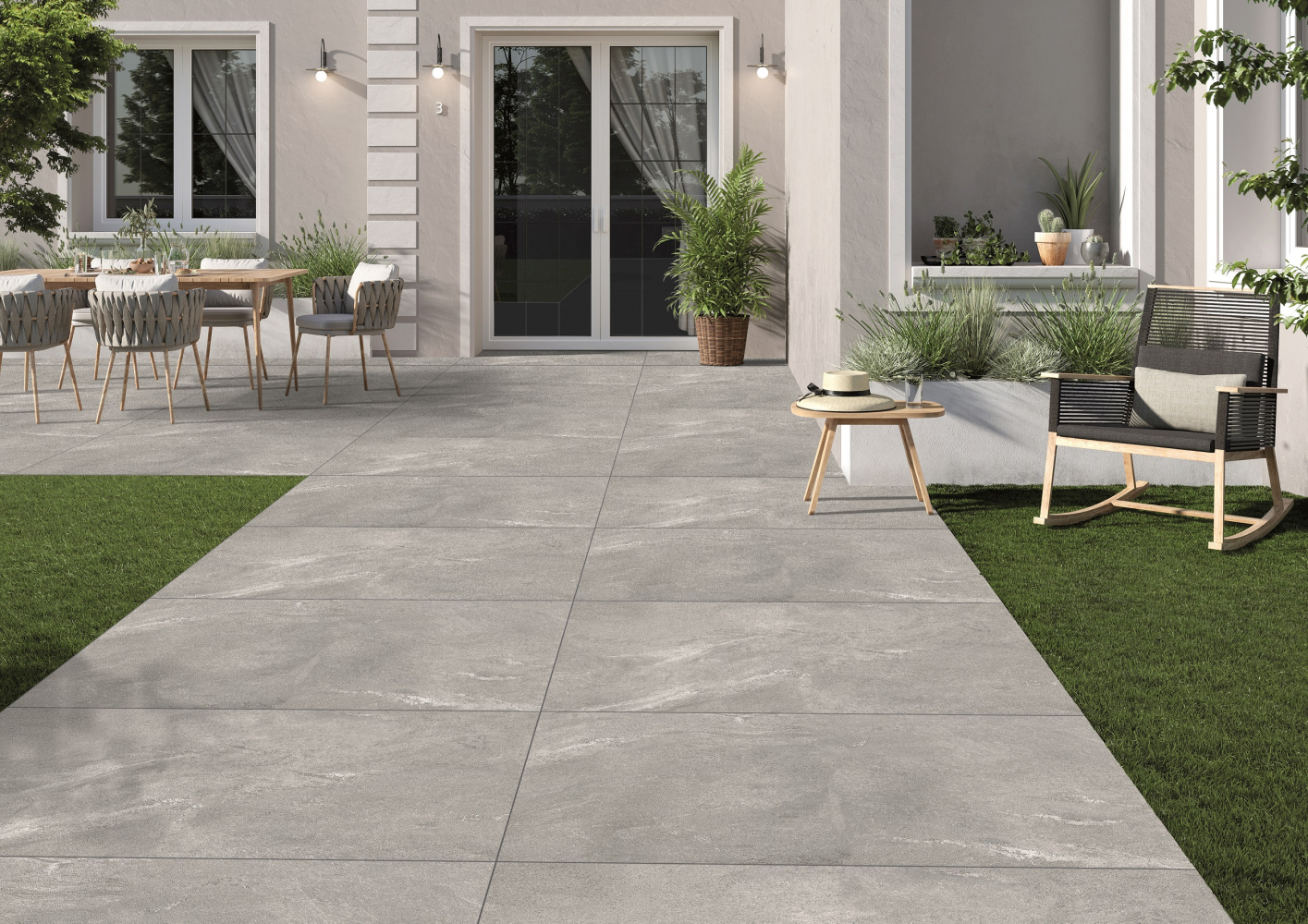 Фото Керамогранит Ennface Outdoor Dolomite Black Structured R11 60x120х2 см крупным планом — купить в Краснодаре в салоне МАКСАНН