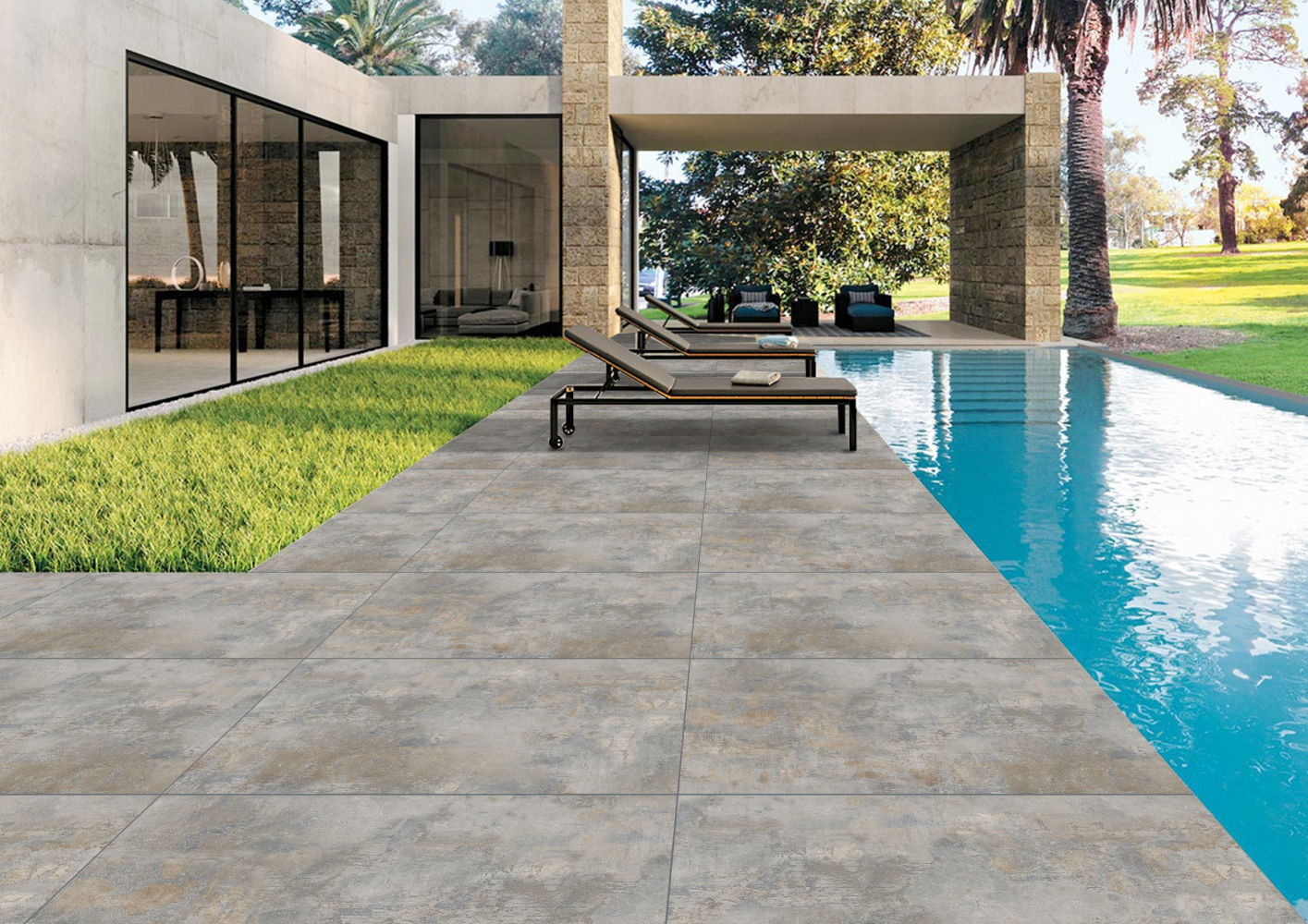 Фото Керамогранит Ennface Outdoor Boston Choko Structured R11 60x120х2 см крупным планом — купить в Краснодаре в салоне МАКСАНН