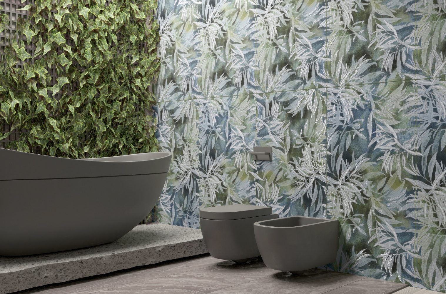 Фото Декор Ennface Floristry Jungle Glu 60x120 см крупным планом — купить в Краснодаре в салоне МАКСАНН