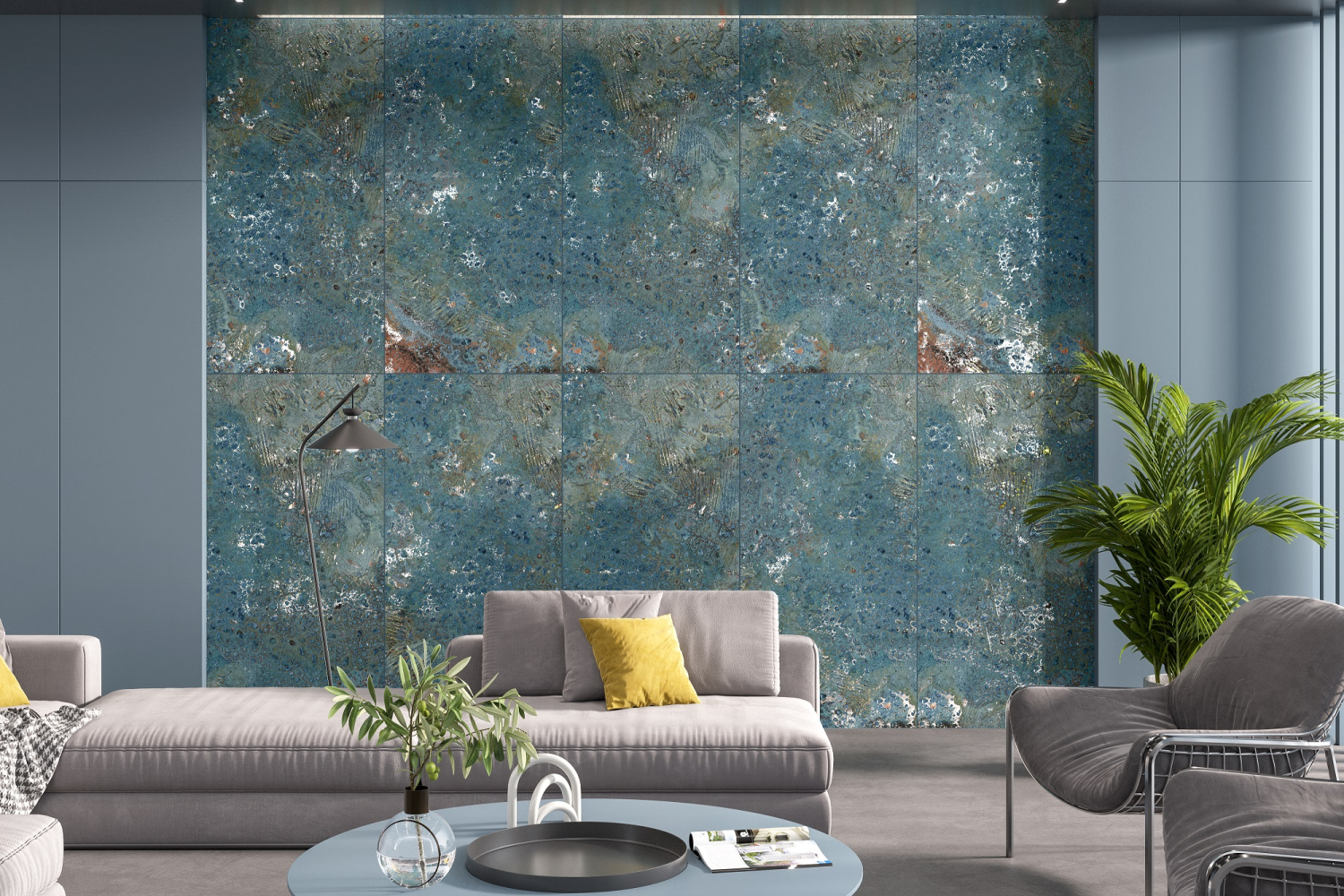 Фото Керамогранит Ennface Loft Oxido Cobalt Metallic 60x120 см крупным планом — купить в Краснодаре в салоне МАКСАНН