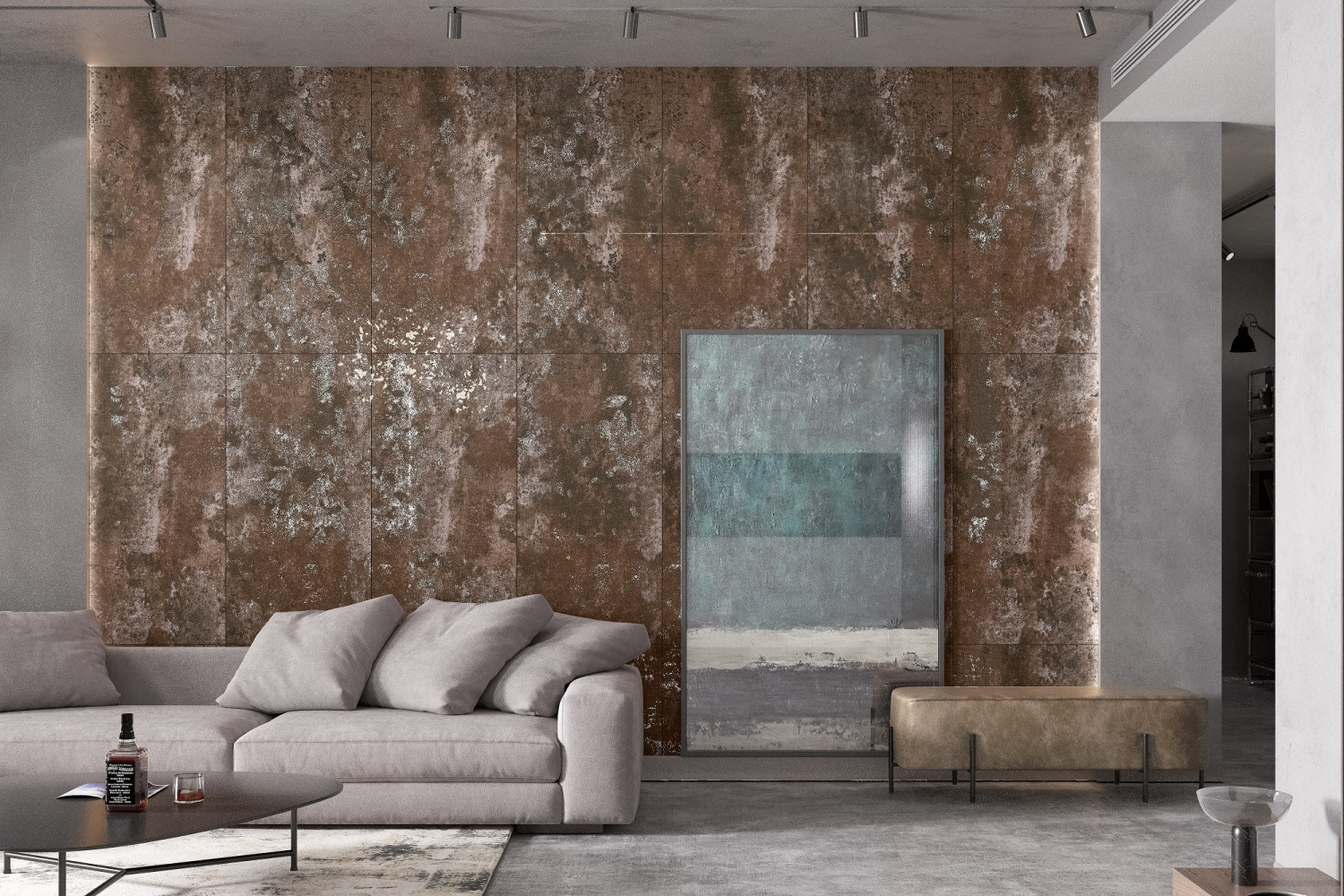 Фото Керамогранит Ennface Loft Oxido Argentum Metallic 60x120 см крупным планом — купить в Краснодаре в салоне МАКСАНН