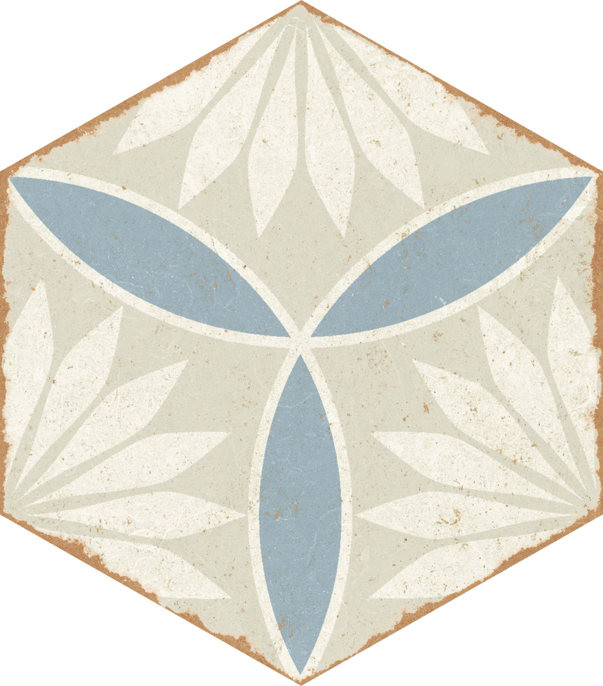 Керамогранит Ennface Pattern Kaleidoscope Blue Matt 22x25 см