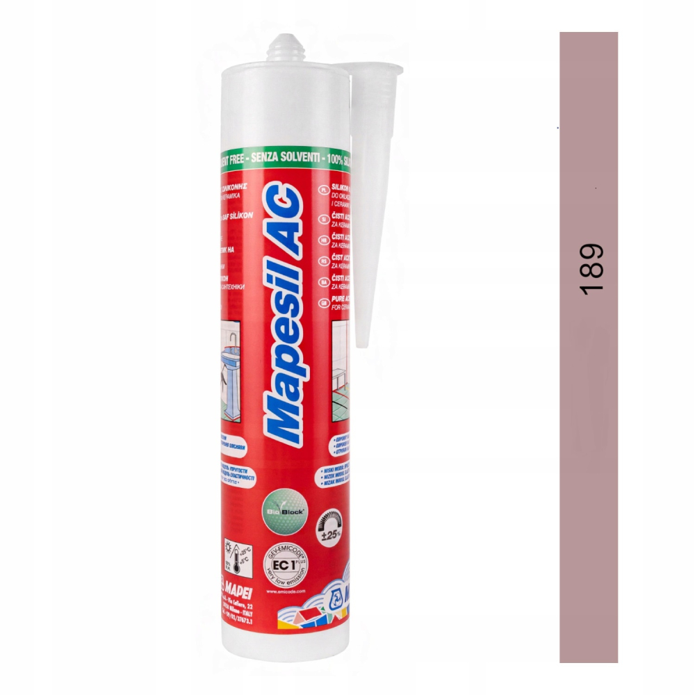 Силиконовый герметик Mapei Мапесил АС / Mapesil AC № 189 Спельта