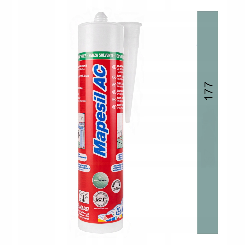 Силиконовый герметик Mapei Мапесил АС / Mapesil AC № 177 Шалфей