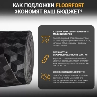 Подложка Floor Fort под HDF/SPC/LVT с пароизоляцией 1,5 мм 12 м2