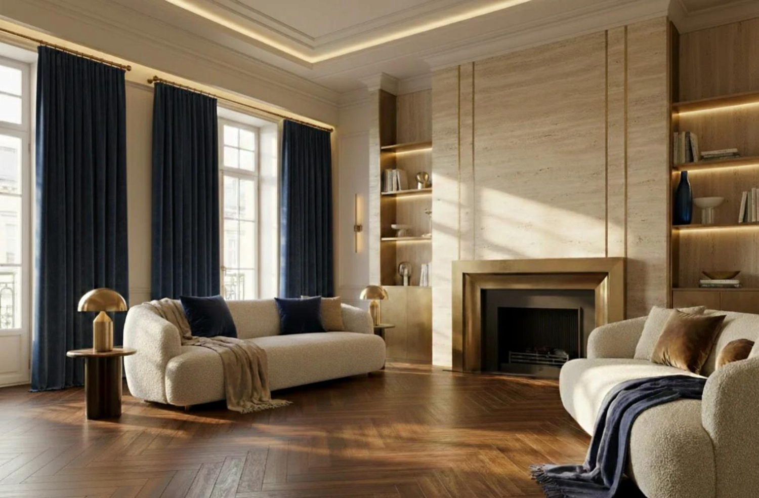HDF Ламинат 10 мм Английская ёлка Floor Fort Walnut Tree Елочка 10/33 4V Орех Стенфорд HC 606х101 мм