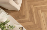 HDF Ламинат 10 мм Английская ёлка Floor Fort Walnut Tree Елочка 10/33 4V Орех Принстон HC 606х101 мм