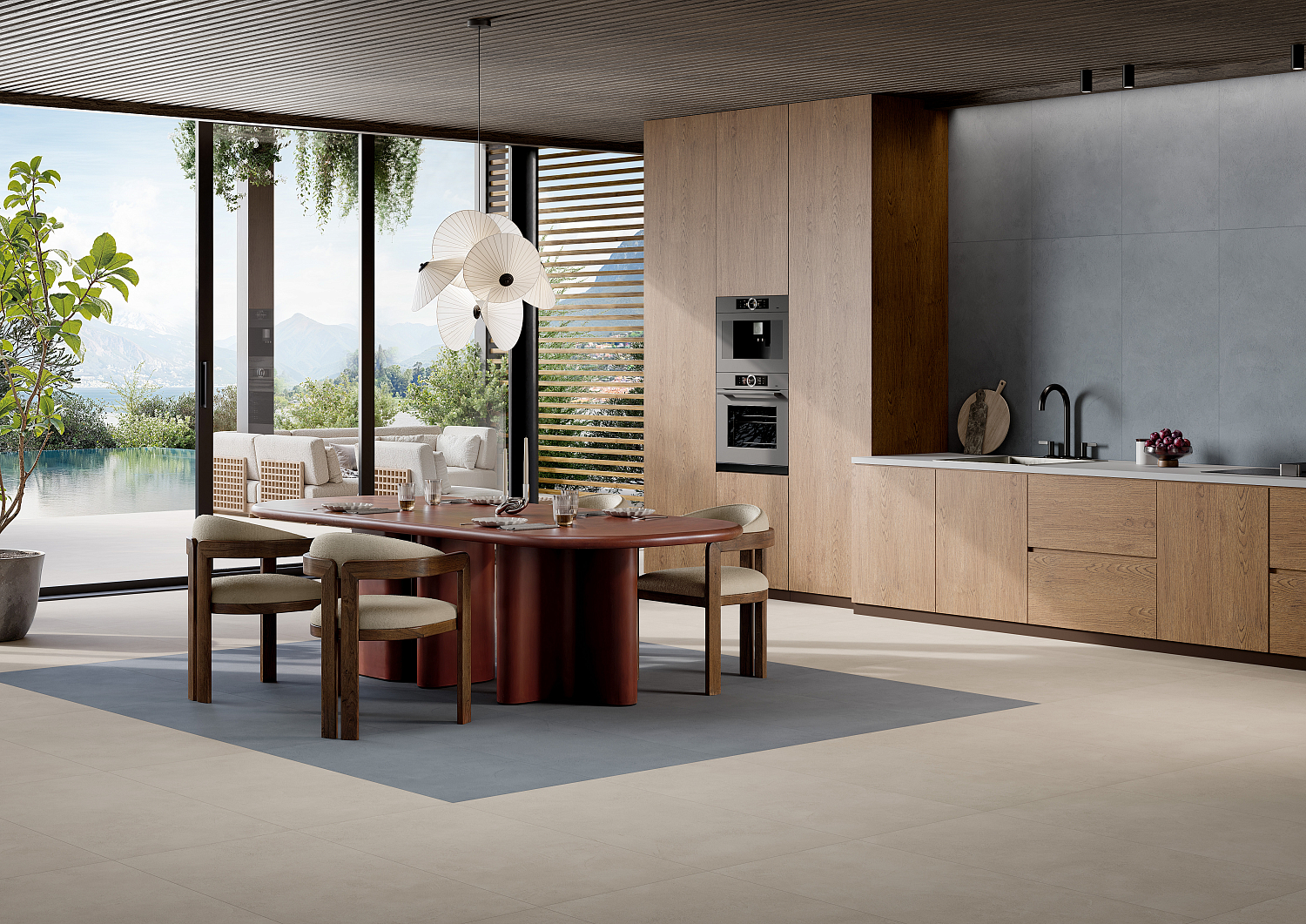 Керамогранит Vitra АртБетон Лазурь Матовый R10A 60x120 см
