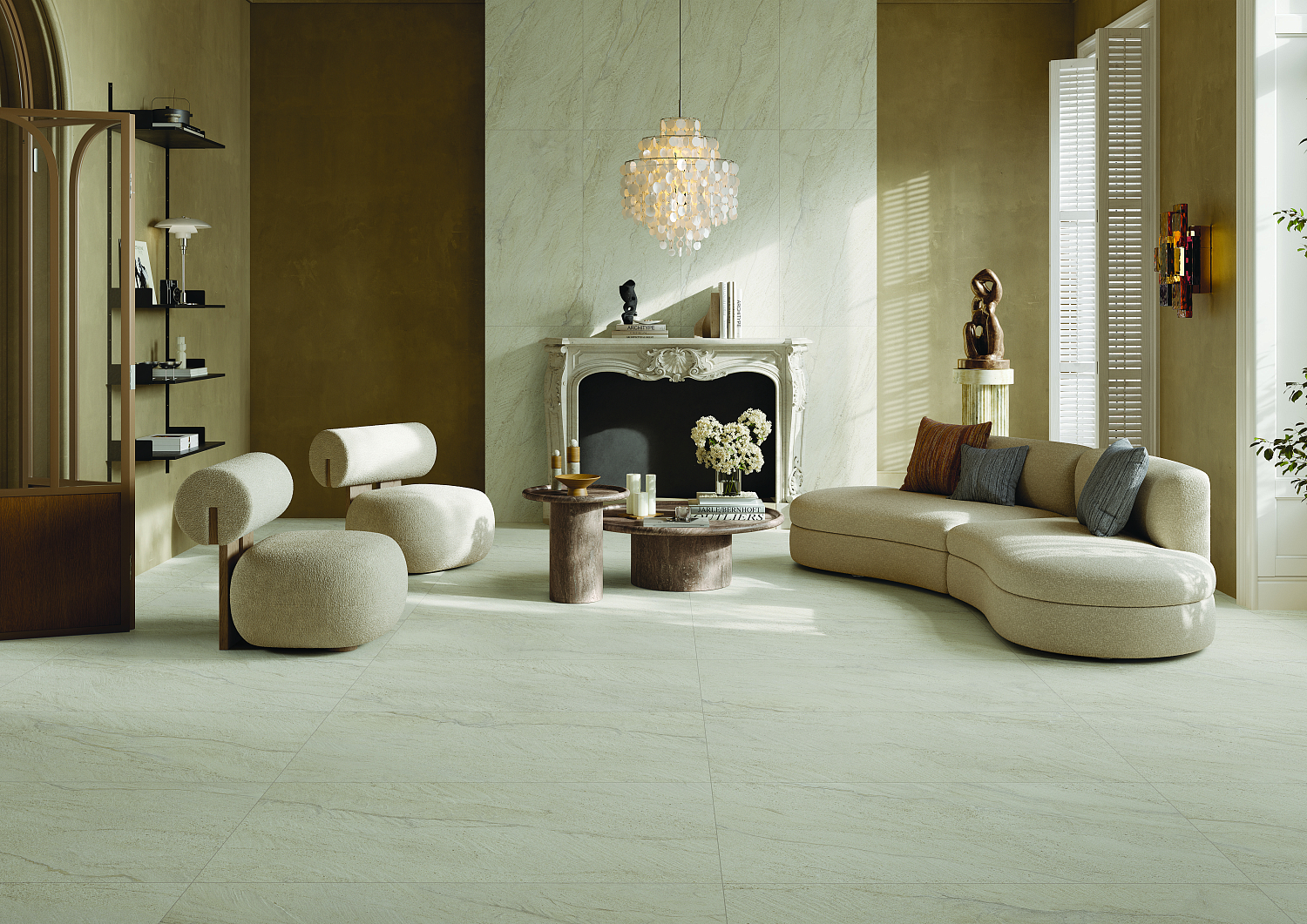 Керамогранит Vitra Микеланджело Теплый Белый Матовый R10A 60x120 см